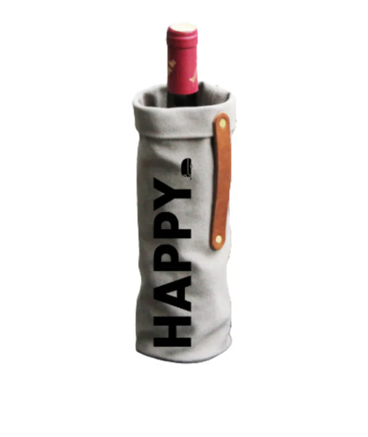 happy wine bottle bag